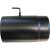 Black 200mm diameter chimney pipe with draft regulator, 250mm long