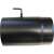 Black 130mm diameter 250mm long chimney pipe with draft regulator