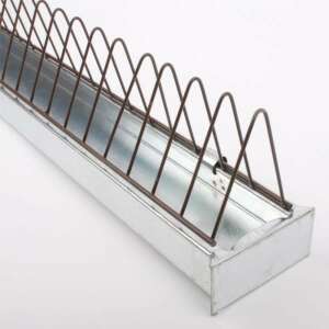 Csibe etető vályú 100 cm, metal chicken feeder, 100 cm long, for chicks, poultry, birds - Pig