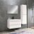 Leziter CUBE80A fehér fürdőszoba bútor szett alsóbútorral, tükörrel és szekrénnyel