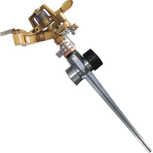 Verstellbarer Sprinklerkopf mit 1/2 Zoll Spike, Messing, zum Bewässern von Rasen und Gärten