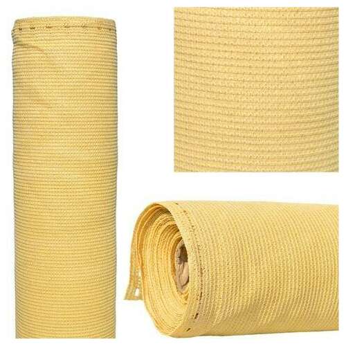 RECYNET shade net with grommets, sand color, 1.5x10m, 120g/m2