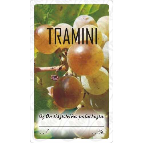 Matrica Tramini wine bottle label, self-adhesive, 50 pcs