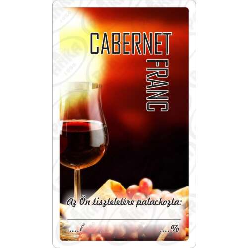 Etichetă pentru vin Cabernet Franc, autoadezivă, ușor de aplicat