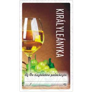 Királyleányka wine label, 50 labels per pack - Bottle Label