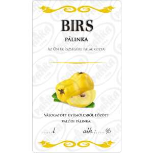 Quince pálinka label - Bottle Label