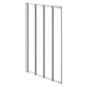 Paravan de cadă Tribeca 110x140 cm cromat 77495253 - Mobiliere