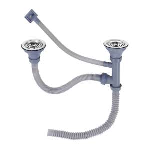 Syfon do zlewozmywaka 2-komorowego 77495647 - Zlewozmywak i syfon zlewozmywakowy