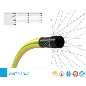 Water Spike 1/2 Zoll 25 Meter Gartenschlauch mit Gewebeverstärkung - Nonbrand Schläuche