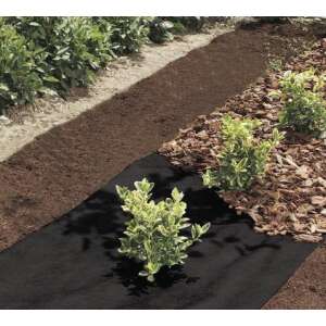 Black landscape fabric, weed barrier, ground cover, 1.6m x 100m, 50gr/m2, Talajtakaró Geotextil - Weed barrier fabric