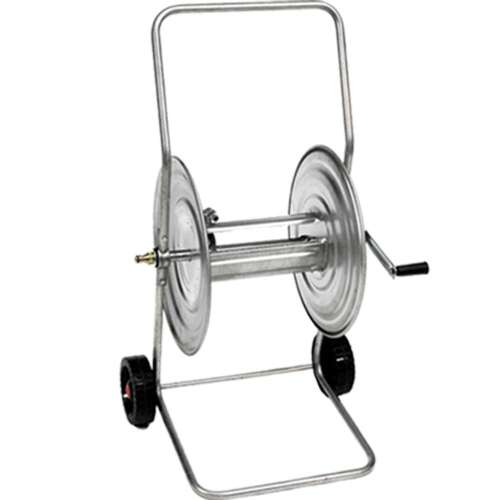 Tragbarer Metall-Schlauchaufroller mit Rädern 3/4"-35m, 1/2"-100m #silver 32524970