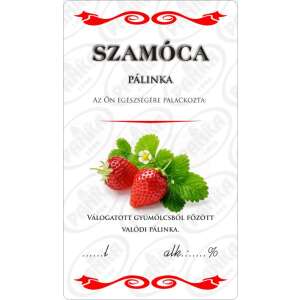 Strawberry Palinka label - Bottle Label