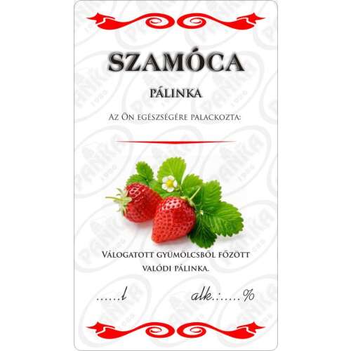Strawberry Palinka label