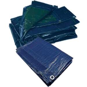 Blue 4x5m 90g/m2 tarp, waterproof, heavy duty, for outdoor use - Garden tarp