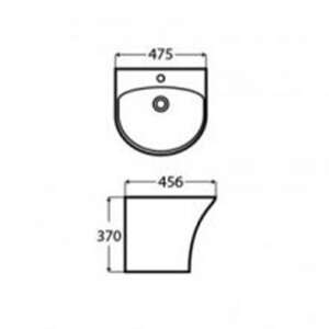 Wellis Violet fali mosdó 77500383 - Wellis