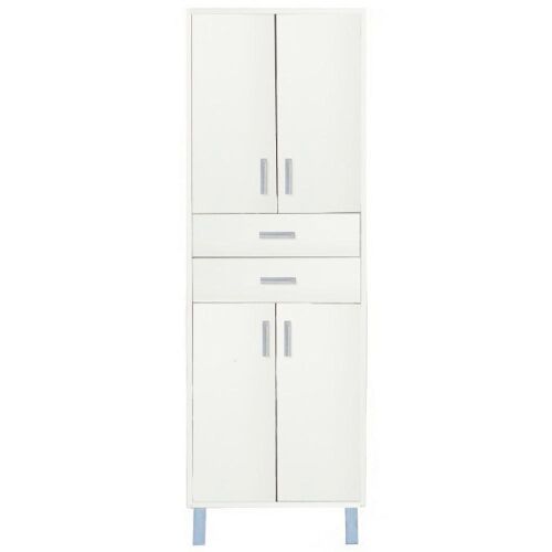 Nerva 60 Hochschrank mit 4 Türen und 2 Schubladen weiß 124837742