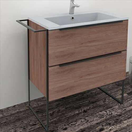 Jersey 2-Schubladen-Waschbeckenschrank ohne Waschbecken 77501291