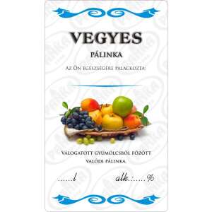 Fruit flavored palinka label, 50 pieces - Bottle Label