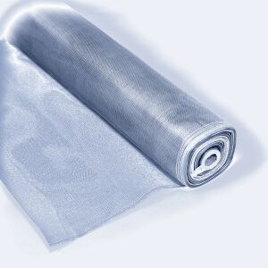 Silver fiberglass mosquito net, 1.2x30m roll, insect screen - Safety