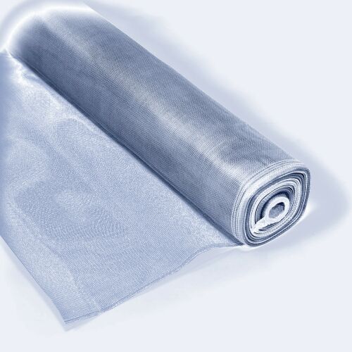 Silver fiberglass mosquito net, 1.2x30m roll, insect screen