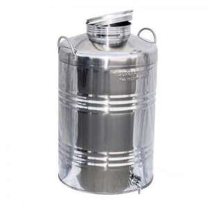 Inox can with 50 L, with spigot