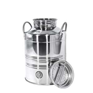 Nerezová kanva s uškom a kohútikom, 10 litrový objem - Varenie vína a brandy