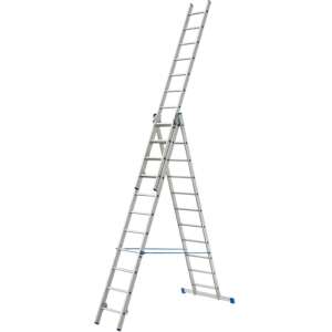 Scară universală din aluminiu cu funcție de treaptă 3x6 grade