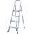 Alumínium létra 4 lépcsővel, csúszásgátló lépcsőkkel és kézifogóval
