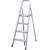 Alumínium létra 4 lépcsővel, csúszásgátló lépcsőkkel és kézifogóval