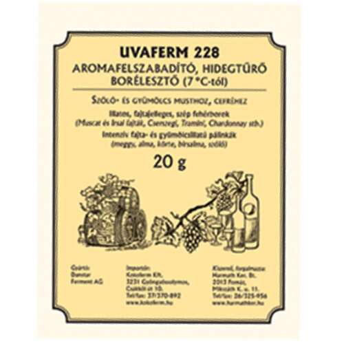 UVAFERM 228 Aromafreisetzender, kältebeständiger Weinhefe für Weißwein und Fruchtmost