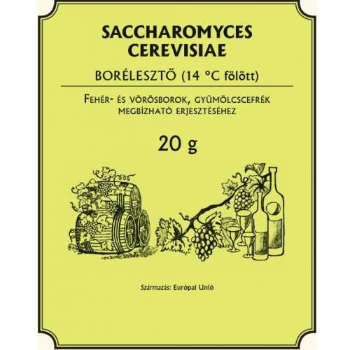 Saccharomyces Cerevisiae Weinhefe, 20g, für Weiß- und Rotweine, Fruchtweine, zuverlässige Gärung