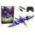 Pterosaurus dinoszaurusz drón játék dobozban, kék, piros és sárga színű, távirányító és USB töltőkábel tartozik hozzá