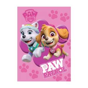 Mancs Őrjárat polár takaró Everest és Skye mintával, rózsaszín, 100x140cm - Mancs Őrjárat