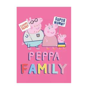 Peppa malac polár takaró family pink 100x140cm 77597686 Plédek - 100 x 140 cm