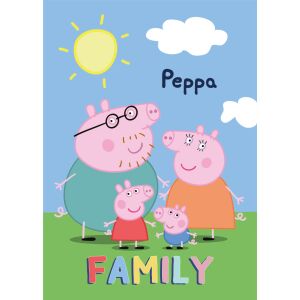 Поларно одеяло Peppa Pig Family - 100x140 cm - Pléd