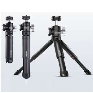 Ulanzi U-vlog Lite mini trepied cu picioare extensibile, sabot pentru blitz și cap sferic de 1/4 inch - Trepiede foto/video pentru telefoane/aparate