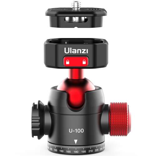 Ulanzi U-100 ball head with quick release coupling, blind cap connector