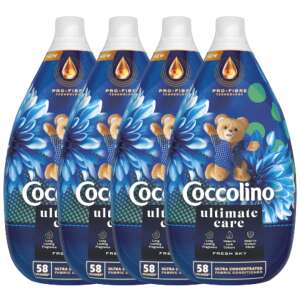 Coccolino Ultimate Care Fresh Sky ultrakoncentrirani omekšivač za rublje, 4 pakiranja, 870 ml, 232 pranja - Coccolino Tekući omekšivač rublja