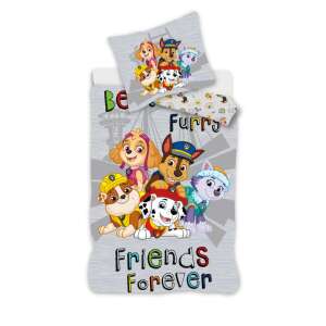 Set de lenjerie de pat pentru copii Paw Patrol, husa de pilota 100x135cm și husa de pernă 40x60cm, Chase, Marshall, Rubble, Skye, Everest - Lenjerie de pat