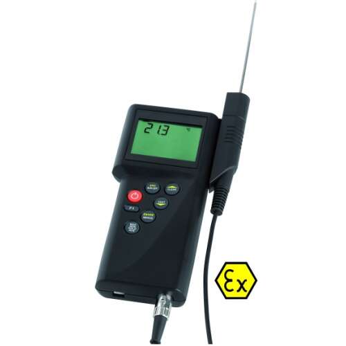 Cyfrowy termometr przeciwwybuchowy P700-EX, od -200°C do +850°C, z kablem 1 m i sondą 15 cm