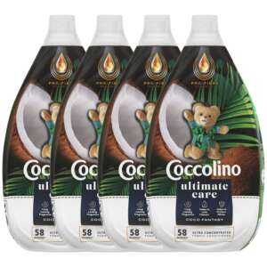 Coccolino Ultimate Care Coco Fantasy Weichspüler, 4er Pack, 870 ml pro Flasche - Spülen