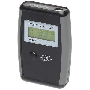 Roger PATROL II LCD Handheld Patrol Reader, black, with LCD screen, buttons, and USB port - Safety