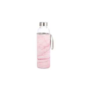Kikkerland CU271 wiederbefüllbare Wasserflasche im rosa Marmorgehäuse 77623752 Trinkflaschen