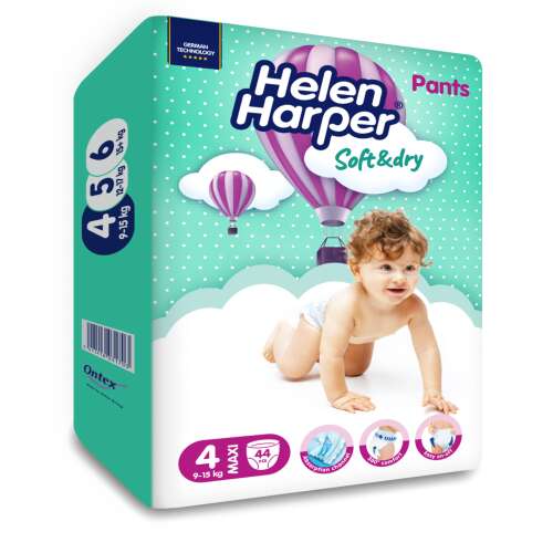 Helen Harper Baby Soft & Dry Pants pelenkák 4-es méret, 9-15kg, 44 darabos