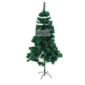 Műfenyő klasszikus, beltéri/kültéri, magassága 150 cm, Flippy, zöld, fém állvány mellékelve
