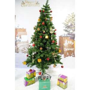 Flippy 210 см Изкуствена коледна елха със сняг и декорации - Декорация