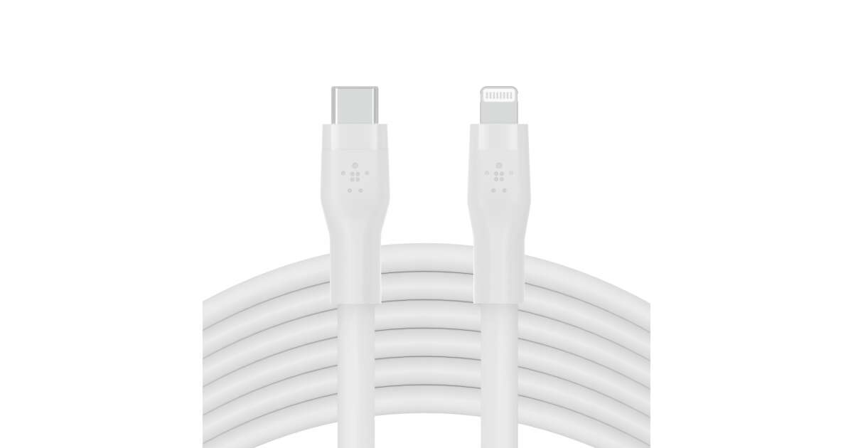 Belkin BOOST CHARGE Silicone cable USB-C to Lightning - 3M - White