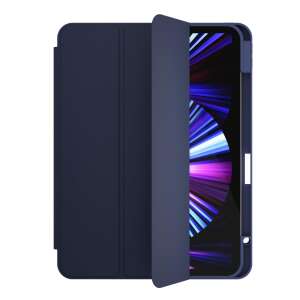 Next One Rollcase for iPad 11 inch, royal blue, open case, front view - Tablet Case