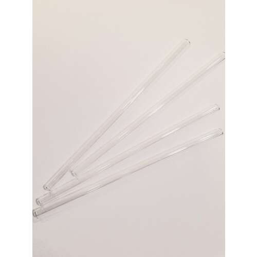 Set mit 10 wiederverwendbaren Glas-Trinkhalmen, 200 mm lang