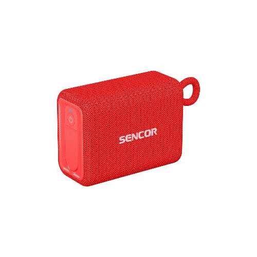Głośnik Bluetooth Sencor SSS 1400 czerwony, przenośny, kompaktowy, wodoodporny, z paskiem do noszenia
